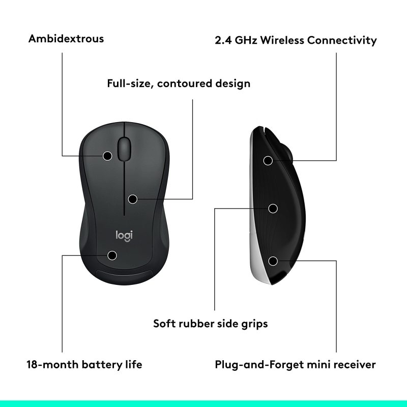 Logitech® MK540 Advanced Wireless Keyboard and Mouse Combo, Black - Image 8