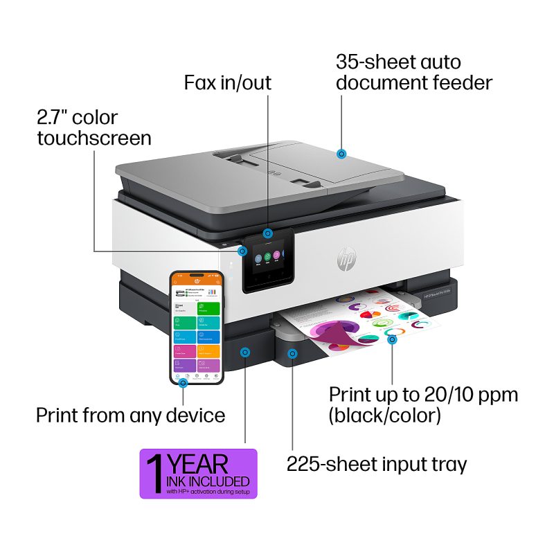 HP OfficeJet Pro 8139e All-in-One Printer with 1 year free instant Ink with HP+ - Image 4