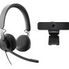 Logitech Zone Teams Wired Noise Cancelling On-ear Headset with C925e Webcam - Video conferencing kit (Logitech C925e Webcam, Logitech Zone Wired USB-C headset)