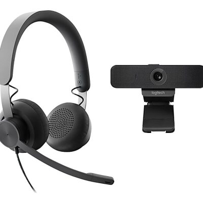 Logitech Zone Teams Wired Noise Cancelling On-ear Headset with C925e Webcam - Video conferencing kit (Logitech C925e Webcam, Logitech Zone Wired USB-C headset)