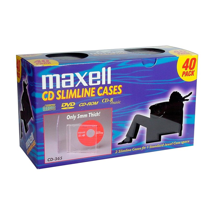 Maxell CD-365 Slimline Jewel Cases, Clear, Pack Of 40 - Image 5