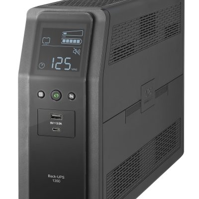 APC® Back-UPS Pro 10-Outlet Tower Uninterruptible Power Supply, 1,350VA/810 Watts, BN1350M2