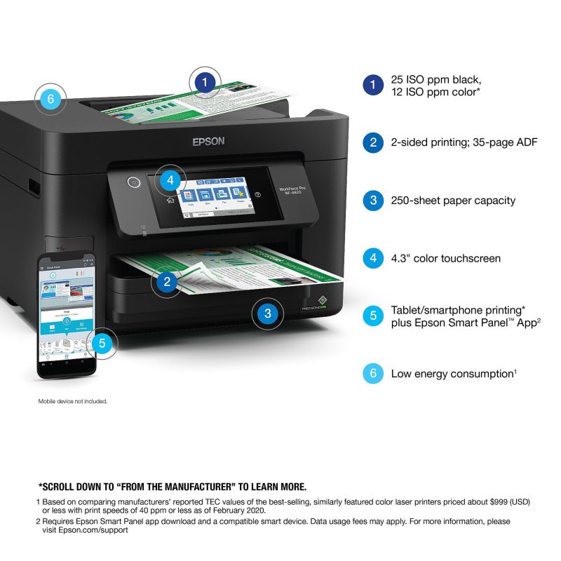 Epson® WorkForce® Pro WF-4820 Wireless Inkjet All-In-One Color Printer - Image 4