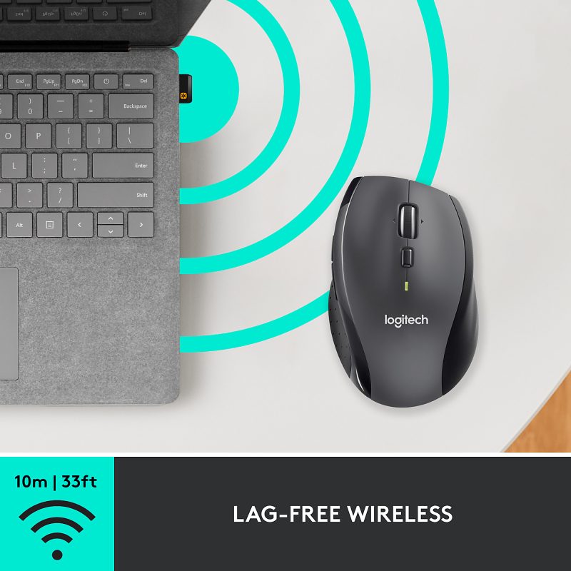 Logitech® M705 Marathon Wireless Mouse, Black - Image 7