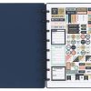 TUL® Discbound Monthly Planner Starter Set, Undated, Junior Size, Soft-Touch Cover, Navy - Image 2