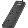 APC® Home Office SurgeArrest 8-Outlet Surge Protector, 6' Cord, Black, PH8 - Image 3