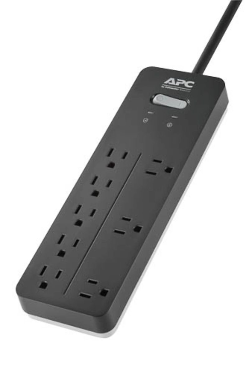 APC® Home Office SurgeArrest 8-Outlet Surge Protector, 6' Cord, Black, PH8 - Image 3