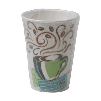 Dixie® PerfectTouch Paper Hot Coffee Cups, 12 Oz, Multicolor, Pack Of 1,000 Cups
