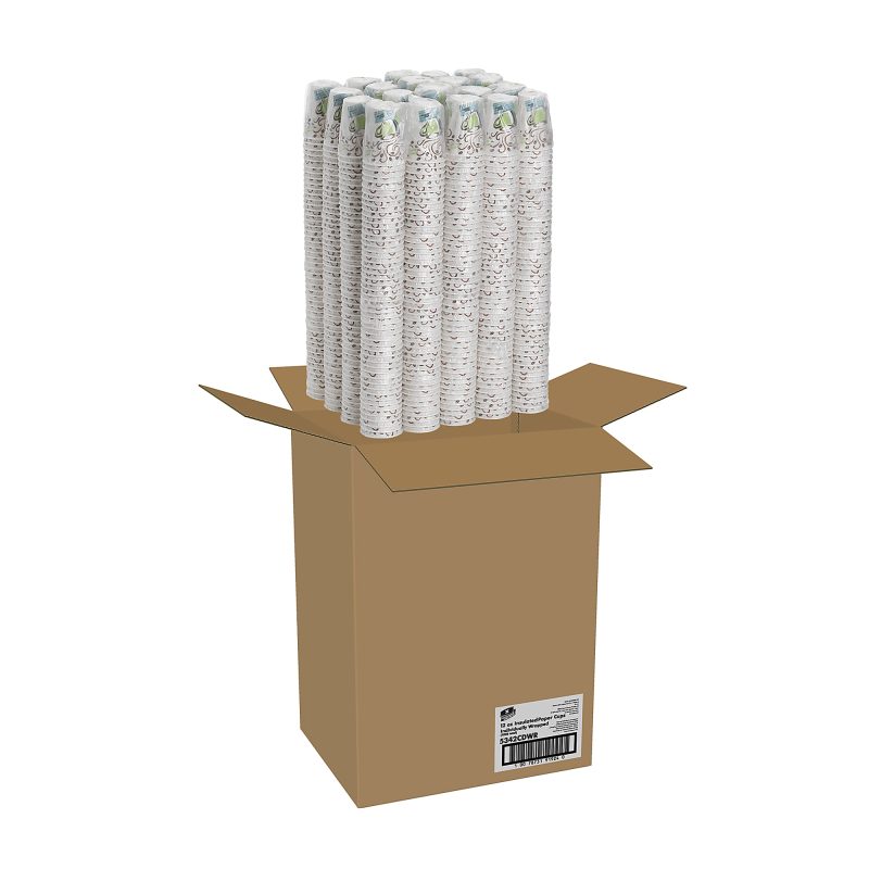 Dixie® PerfectTouch Paper Hot Coffee Cups, 12 Oz, Multicolor, Pack Of 1,000 Cups - Image 2
