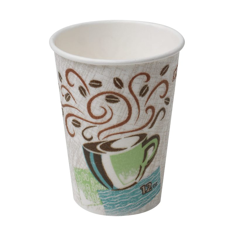 Dixie® PerfectTouch Paper Hot Coffee Cups, 12 Oz, Multicolor, Pack Of 1,000 Cups - Image 7