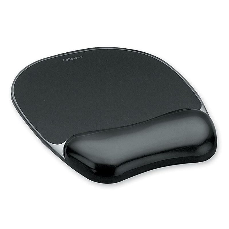 Fellowes® Gel Crystals Mouse Pad With Wrist Rest, 1"H x 7-15/16"W x 9-1/4"D, Black - Image 4