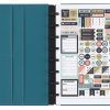 TUL® Discbound Monthly Planner Starter Set, Undated, Junior Size, Leather Cover, Teal - Image 2