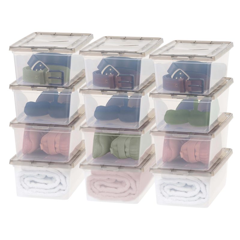 Iris® Snap Top Storage Boxes, 1.6 Gallon, Clear, Set Of 10 Boxes - Image 4