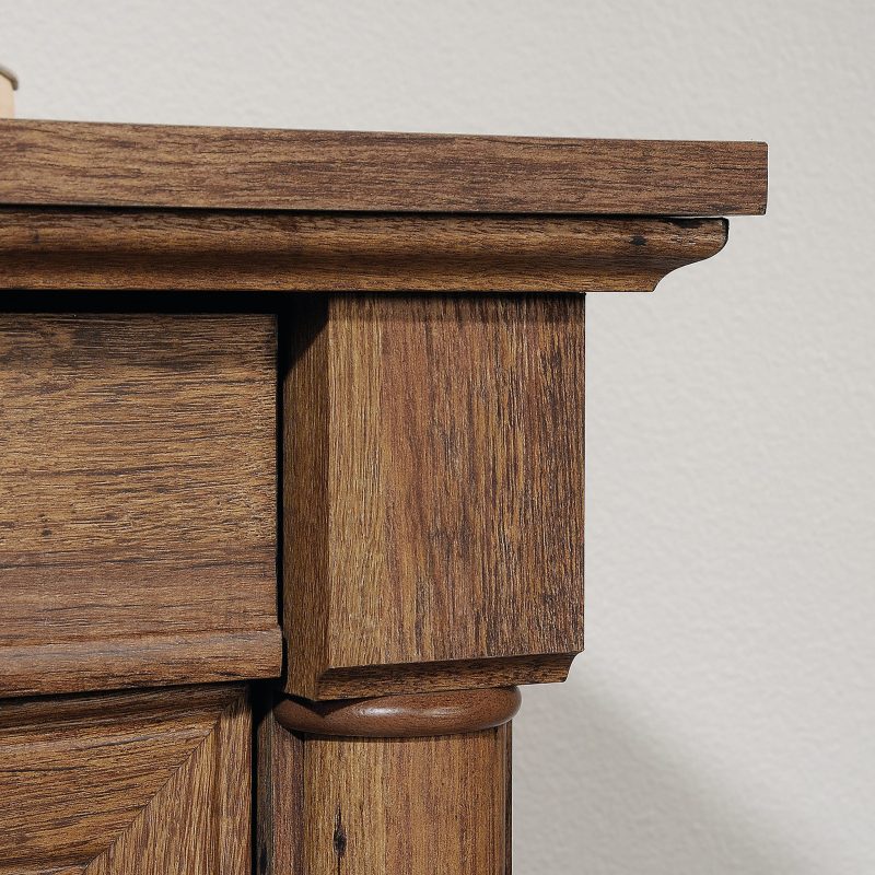 Sauder® Palladia 66"W L-Shaped Corner Desk, Vintage Oak - Image 9