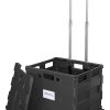 Office Depot® Brand Mobile Folding Cart With Lid, 16"H x 18"W x 15"D, Black