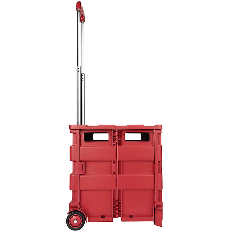Office Depot® Brand Mobile Folding Cart With Lid, 16"H x 18"W x 15"D, Black - Image 7