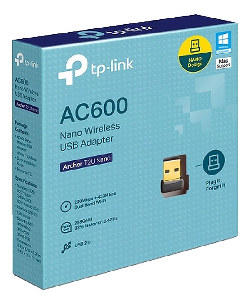 TP-LINK AC600 Nano USB Wireless Network Adapter, Archer T2U Nano - Image 2