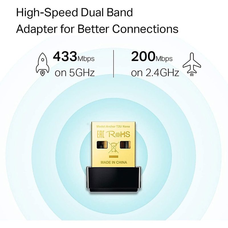 TP-LINK AC600 Nano USB Wireless Network Adapter, Archer T2U Nano - Image 9
