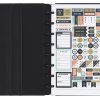 TUL® Discbound Monthly Planner Starter Set, Undated, Junior Size, Leather Cover, Black - Image 2