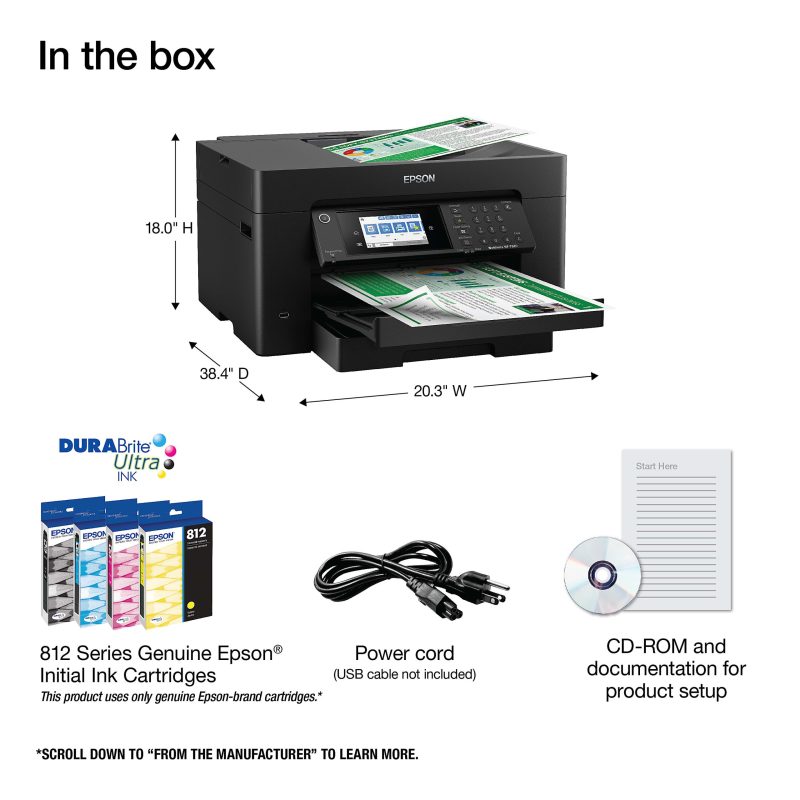 Epson® WorkForce® Pro WF-7820 Wireless Inkjet All-In-One Color Printer - Image 5