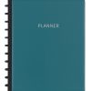 TUL® Discbound Monthly Planner Starter Set, Undated, Letter Size, Leather Cover, Teal