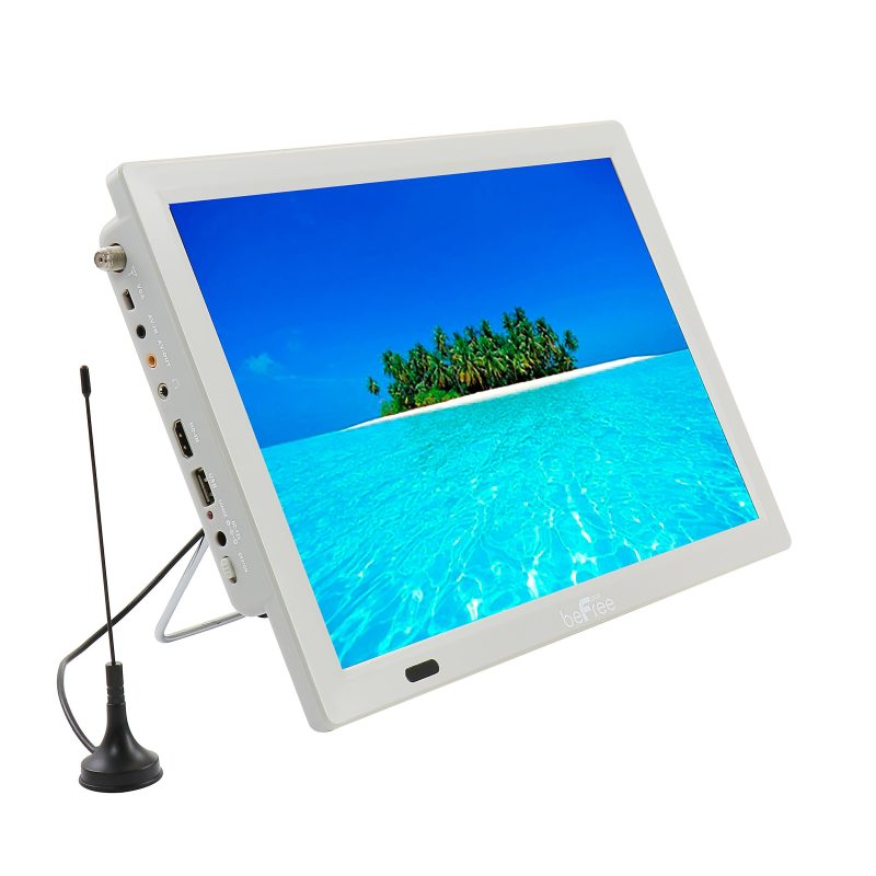 beFree Sound Portable Rechargeable 14" LED TV, Gray, 995116758M