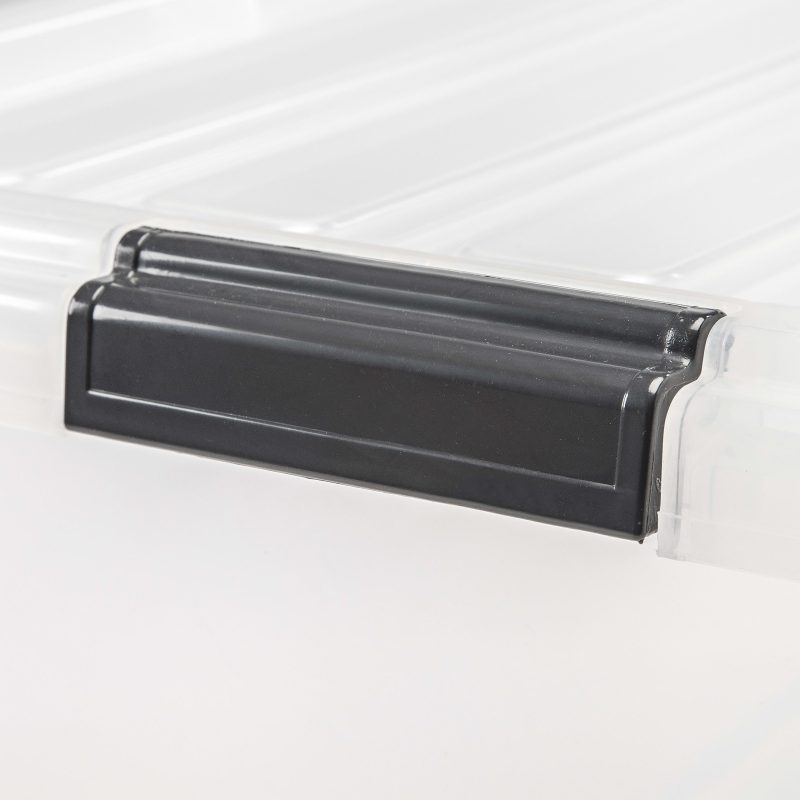 Iris® Storage Boxes With Lift-Off Lids, 26 1/10" x 17 1/2" x 11 1/4", Clear, Case Of 5 - Image 6