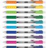 TUL® GL Series Retractable Gel Pens, Medium Point, 0.7 mm, Silver Barrel, Assorted Standard & Bright Ink Colors, Pack Of 14 Pens - Image 2