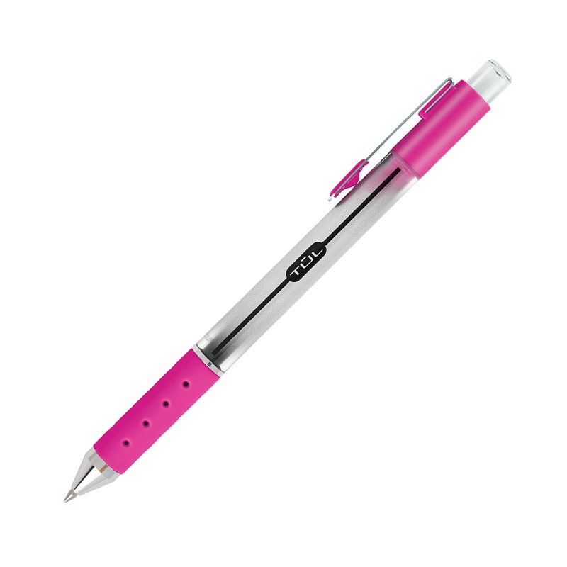 TUL® GL Series Retractable Gel Pens, Medium Point, 0.7 mm, Silver Barrel, Assorted Standard & Bright Ink Colors, Pack Of 14 Pens - Image 4
