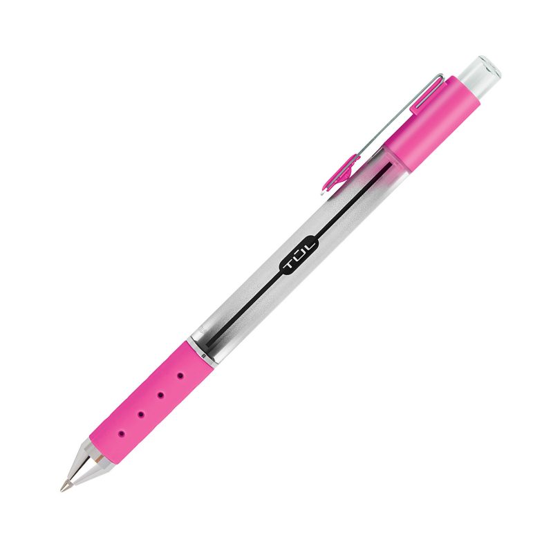 TUL® GL Series Retractable Gel Pens, Medium Point, 0.7 mm, Silver Barrel, Assorted Standard & Bright Ink Colors, Pack Of 14 Pens - Image 10