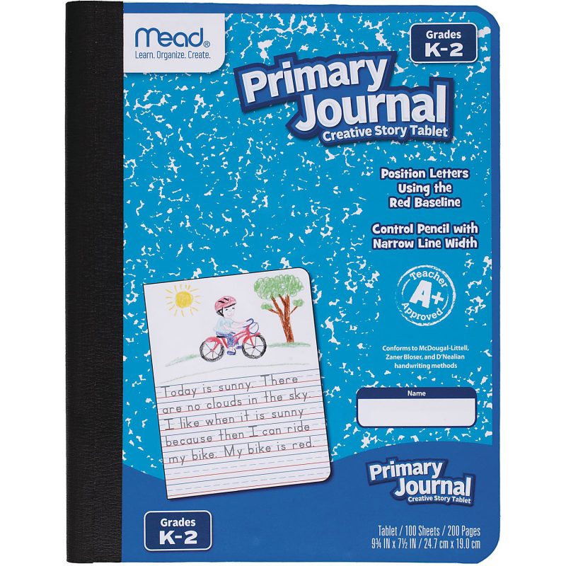 Mead® Primary Journals, 7-1/2" x 9-1/2", Half Page Ruled, 100 Sheets, Blue, Pack Of 6 Journals - Image 2