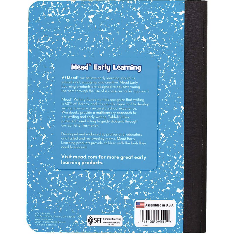 Mead® Primary Journals, 7-1/2" x 9-1/2", Half Page Ruled, 100 Sheets, Blue, Pack Of 6 Journals - Image 3