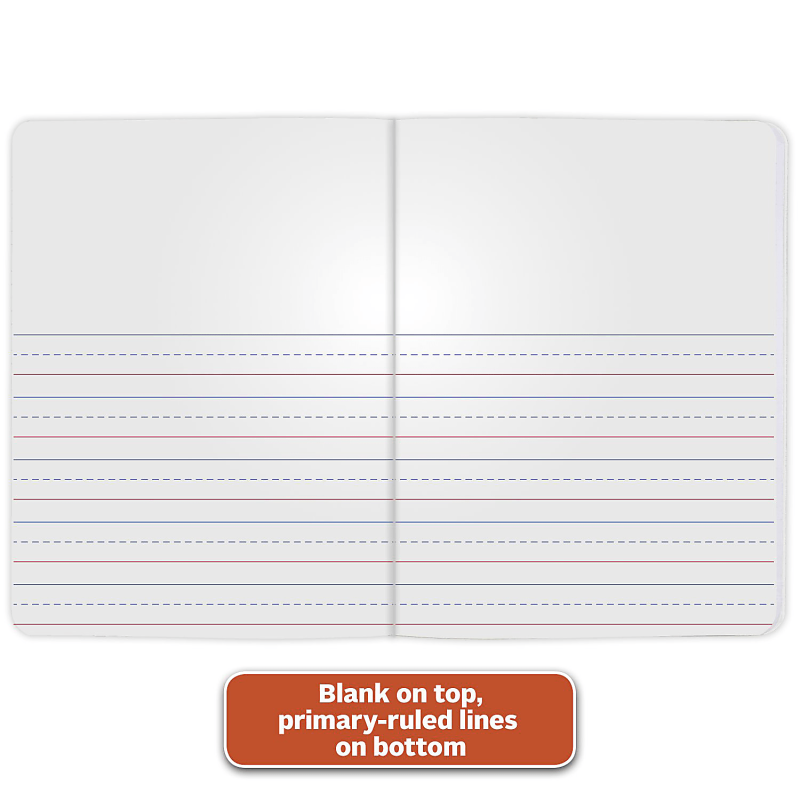 Mead® Primary Journals, 7-1/2" x 9-1/2", Half Page Ruled, 100 Sheets, Blue, Pack Of 6 Journals - Image 4