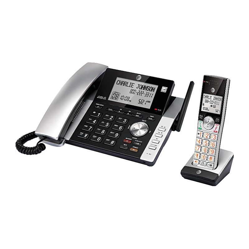 AT&T DECT 6.0 Expandable Corded/Cordless Phone System With Digital Answering System, CL84115 - Image 2