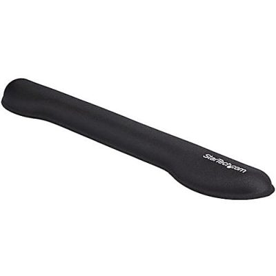 StarTech Foam Keyboard Wrist Rest - Ergonomic Wrist Support - Padded Keyboard Desk Cushion for Typing - Black Computer Hand & Arm Rest