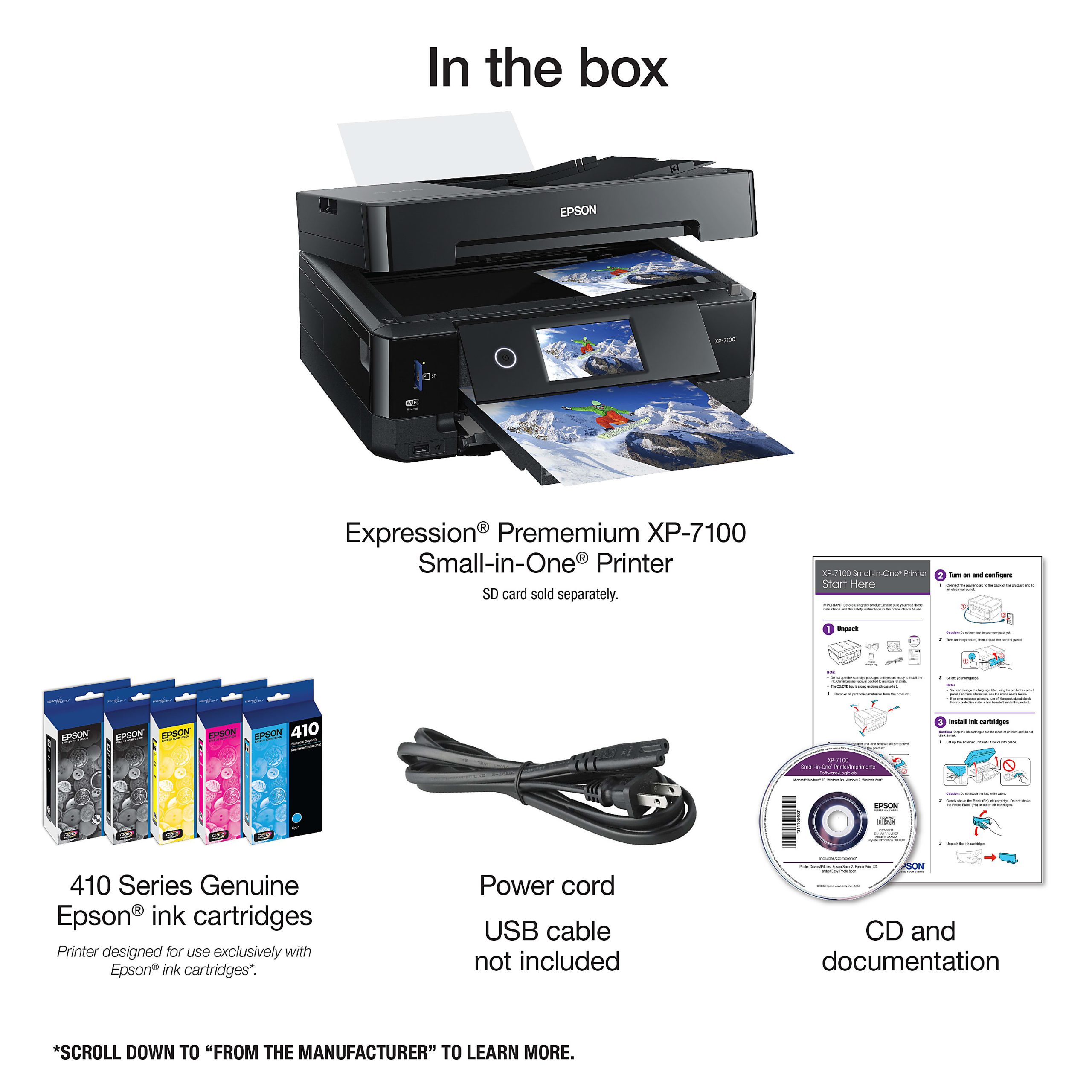 Epson® Expression® Premium XP-7100 Wireless Inkjet All-In-One Color Printer - Image 4