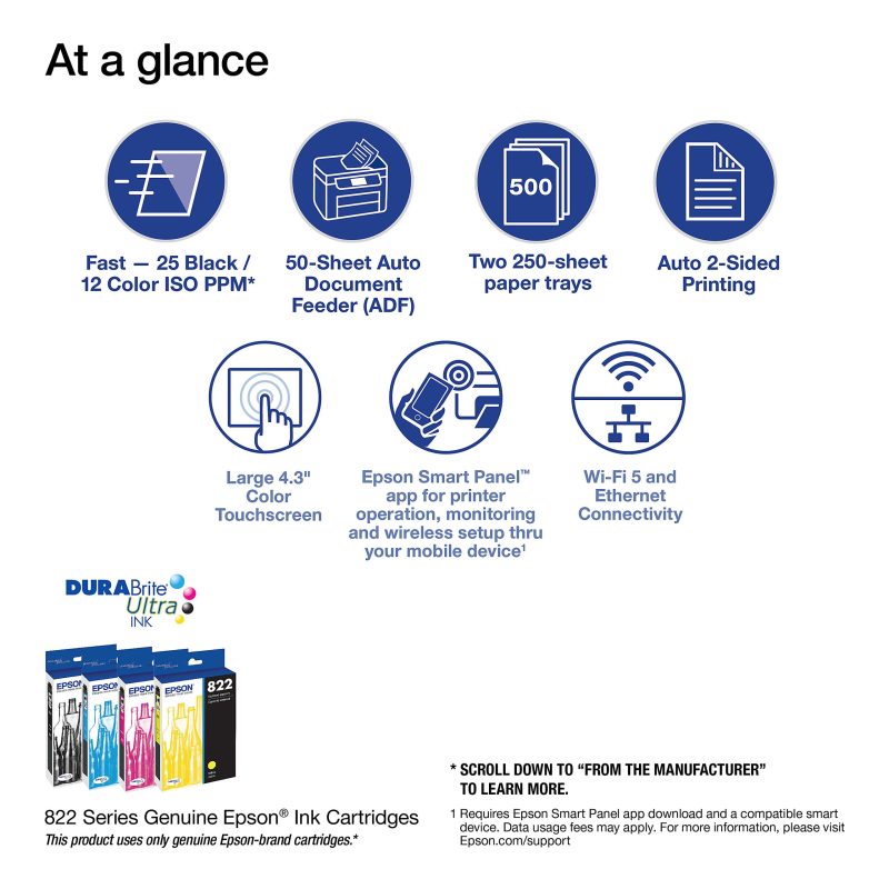 Epson® WorkForce® Pro WF-4830 Wireless Inkjet All-In-One Color Printer - Image 3