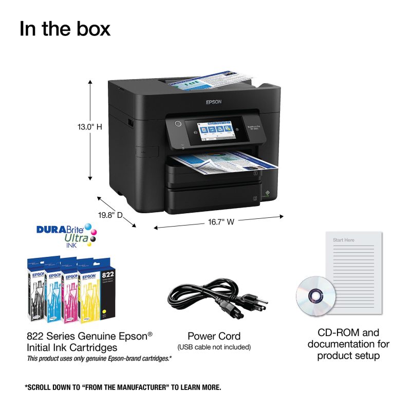 Epson® WorkForce® Pro WF-4830 Wireless Inkjet All-In-One Color Printer - Image 5