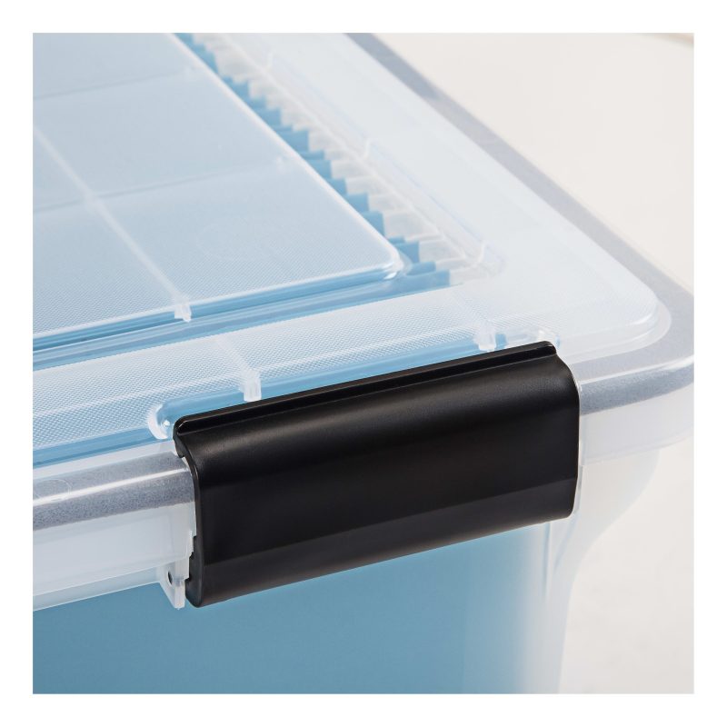 IRIS Letter and Legal Size WEATHERTIGHT File Box, 10 7/8"H x 14 1/2"W x 18"D, Clear, Pack of 6 - Image 5