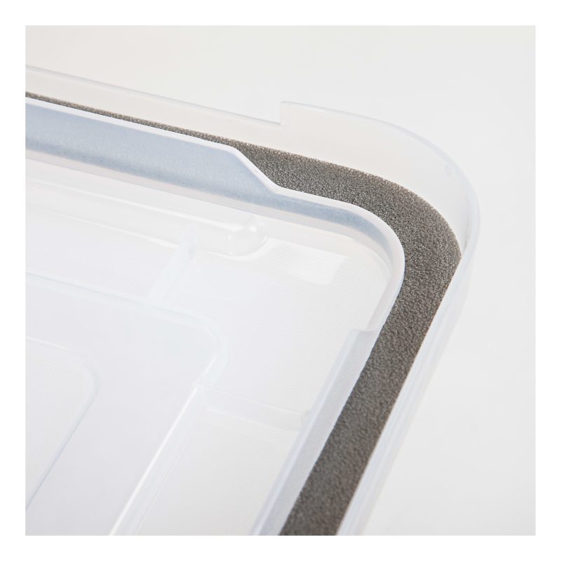IRIS Letter and Legal Size WEATHERTIGHT File Box, 10 7/8"H x 14 1/2"W x 18"D, Clear, Pack of 6 - Image 6
