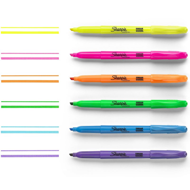 Sharpie® Accent Pocket Highlighters, Chisel Tip, Assorted Barrel Colors, Assorted Ink Colors, Pack Of 24 Highlighters - Image 3
