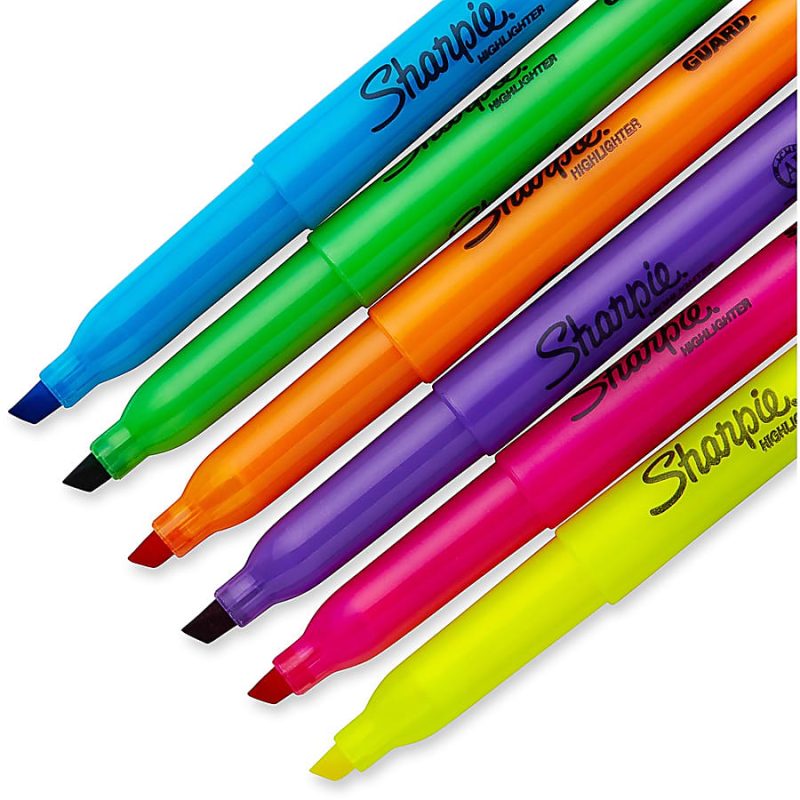 Sharpie® Accent Pocket Highlighters, Chisel Tip, Assorted Barrel Colors, Assorted Ink Colors, Pack Of 24 Highlighters - Image 8