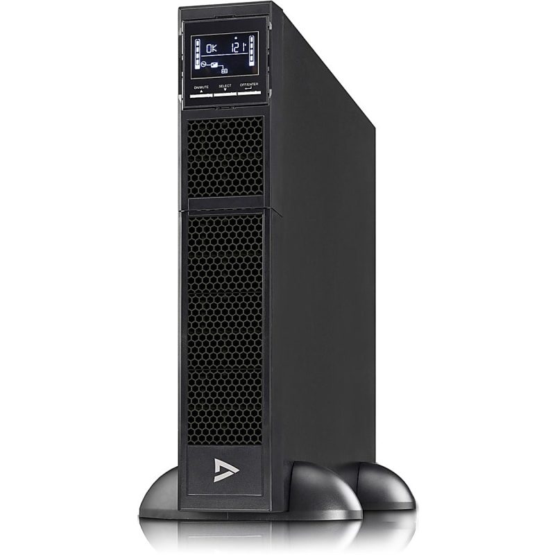 V7 UPS 1500VA Rack Mount 2U US - V7 UPS1RM2U1500-1N 1500VA/1350W Line Interactive 2U Rack/Tower UPS - 120V - LCD Display - Line Interactive - AVR - Pure Sine Wave - ECO - EPO - 8 x NEMA 5-15R Outlets - Intelligent slot for LAN card - Image 3