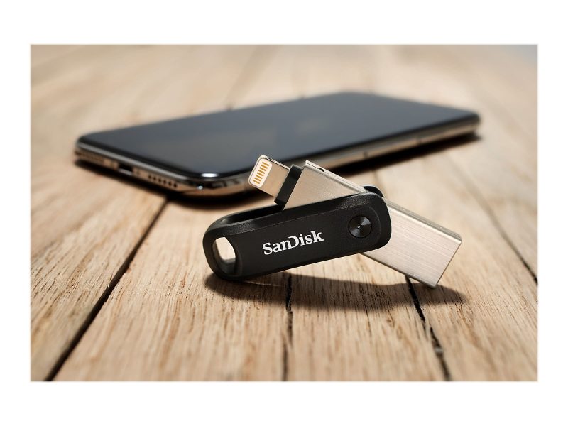 SanDisk® iXpand USB 3.0/Lightning Flash Drive, 64GB, Silver - Image 8