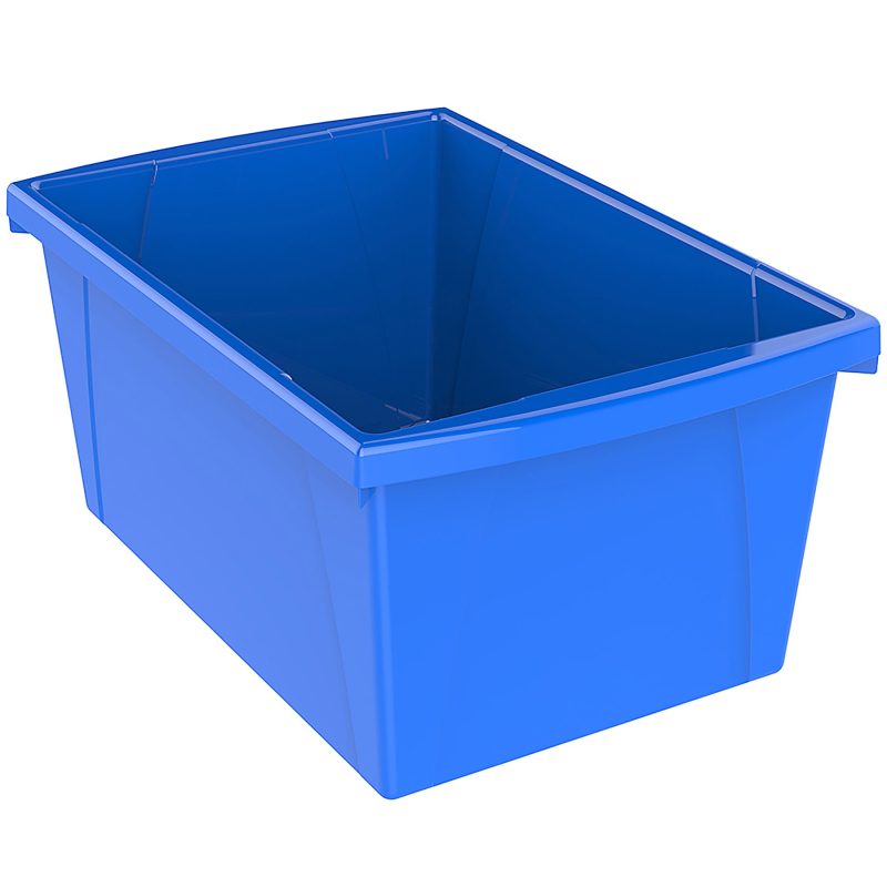 Storex Classroom Storage Bin, Medium, Blue, Pack Of 2 - Image 2