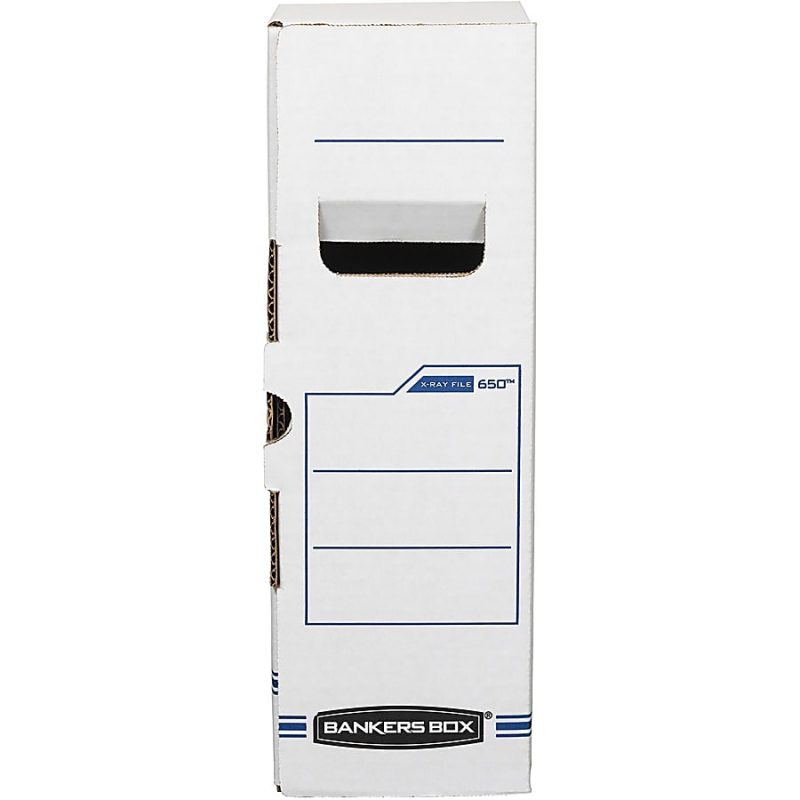 Bankers Box® X-Ray Storage Boxes, 15 3/4" x 5 1/4" x 19 3/4", White/Blue, Case Of 6 - Image 3