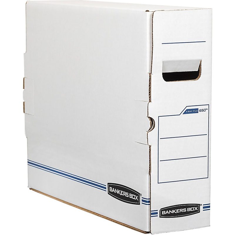 Bankers Box® X-Ray Storage Boxes, 15 3/4" x 5 1/4" x 19 3/4", White/Blue, Case Of 6 - Image 9