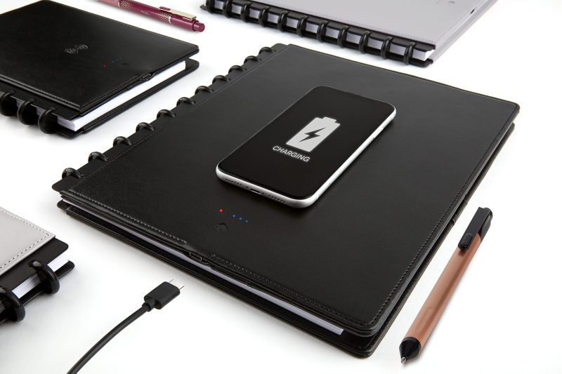 TUL® Wireless/Wired Charging Discbound Notebook, Leather Cover, Letter Size, Black - Image 3