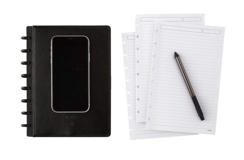 TUL® Wireless/Wired Charging Discbound Notebook, Leather Cover, Letter Size, Black - Image 10