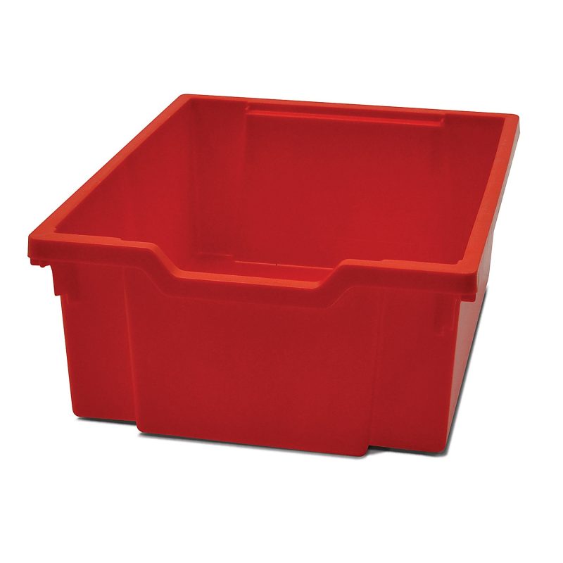 Gratnells Deep F2 Tray, Heavy Duty School, Industrial & Utility Bins, 12.3" x 16.8" x 5.9", Flame Red, Pack Of 6 - Image 2